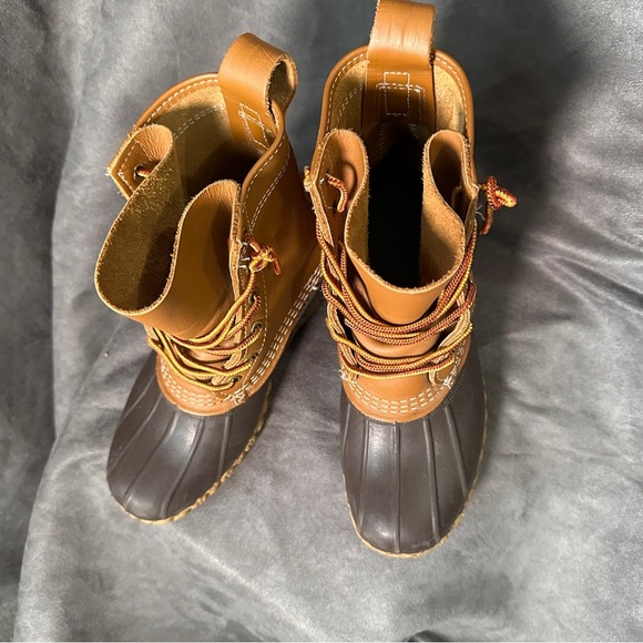 L.L. Bean Bean Boots Leather/Rubber Duck Boot Waterproof Core Size 7 BM Preppy - Picture 9 of 10